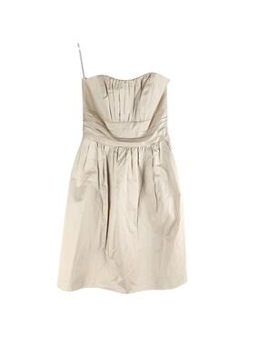 NEW Davids Bridal Strapless Bridemaids Dress Champagne Size 4